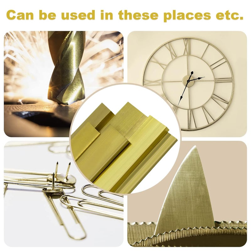 SuperDi Brass Flat Bar Stock Plate 1/4" x 1" x 6" Knife Making Handle Bolster C360 Extruded - Image 4